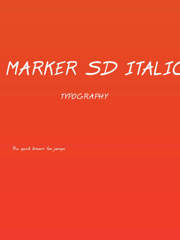 Marker SD Italic Poster