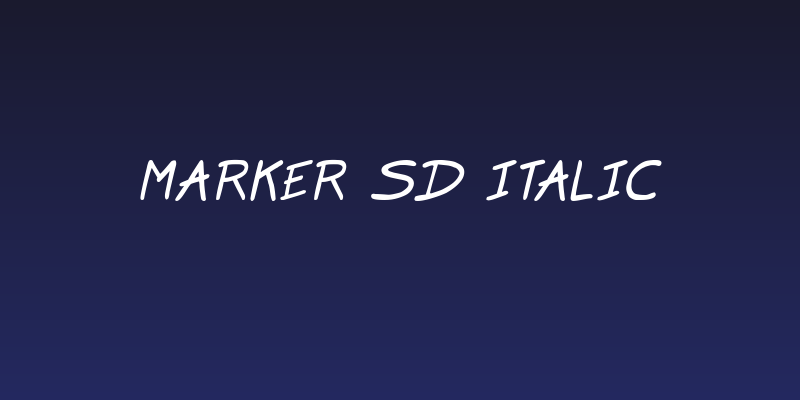 Marker SD Italic Social Header