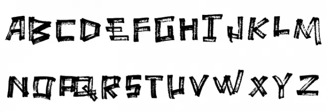 Marker Scratch Regular Schriftart Groß