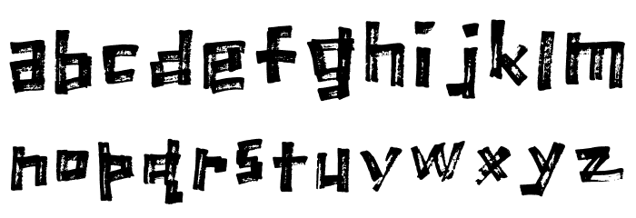 Marker Scratch Regular Font LOWERCASE