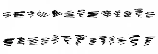 Marker Scribbles Polices MAJUSCULES