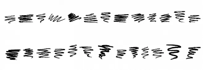 Marker Scribbles Font Litere mari