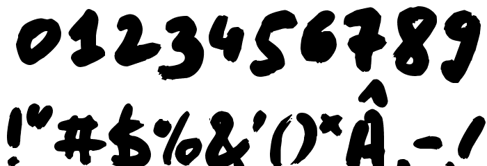 Marker Font OTHER CHARS