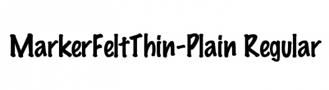 MarkerFeltThin-Plain Regular  Frei Schriftart Herunterladen