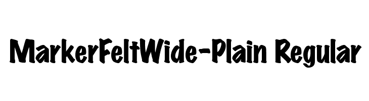 MarkerFeltWide-Plain Regular Font