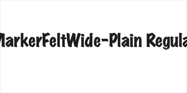MarkerFeltWide-Plain Regular Logo