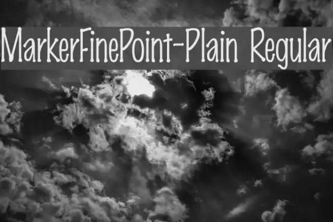MarkerFinePoint-Plain Regular フォント examples