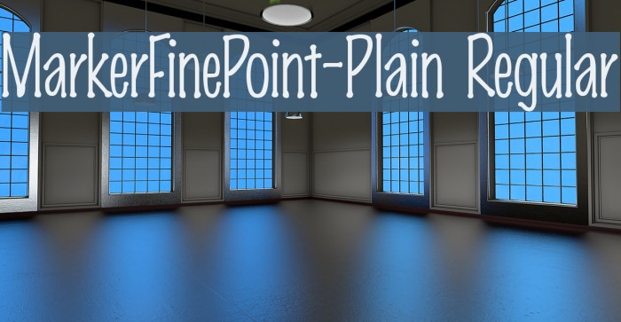 MarkerFinePoint-Plain Regular Font examples