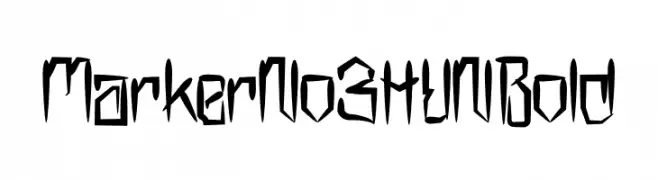 MarkerNo3HUN Bold  免费字体下载