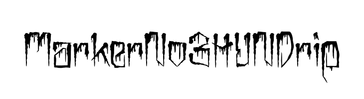 MarkerNo3HUN Drip  フリーフォントのダウンロード