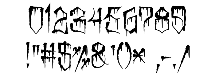 MarkerNo3HUN Drip Font OTHER CHARS