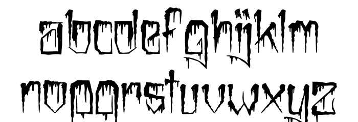 MarkerNo3HUN Drip Font LOWERCASE