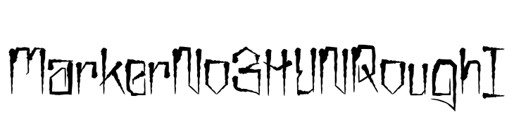 MarkerNo3HUN Rough I  font caratteri gratis