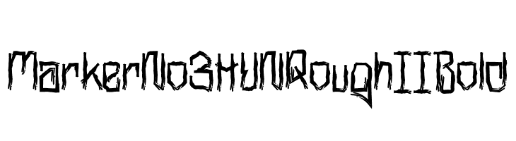 MarkerNo3HUN Rough II Bold  免费字体下载
