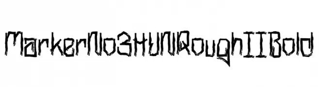 MarkerNo3HUN Rough II Bold  免费字体下载