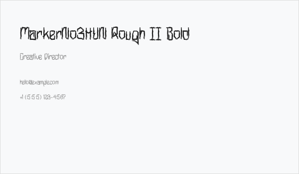 MarkerNo3HUN Rough II Bold Business Card