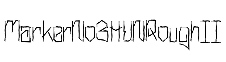 MarkerNo3HUN Rough II  免费字体下载