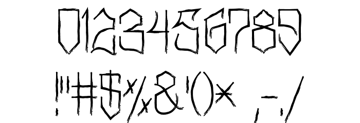 MarkerNo3HUN Rough II Font OTHER CHARS
