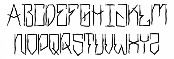 MarkerNo3HUN Rough II Font Litere mari