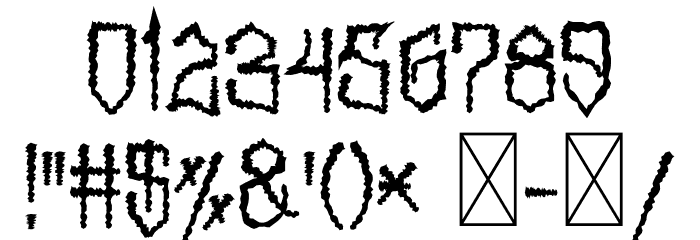 MarkerNo3HUN Rough III Black Font OTHER CHARS