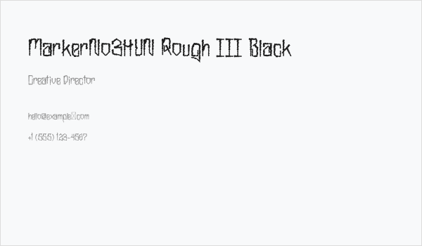 MarkerNo3HUN Rough III Black Business Card