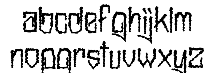 MarkerNo3HUN Rough III Black Font LOWERCASE