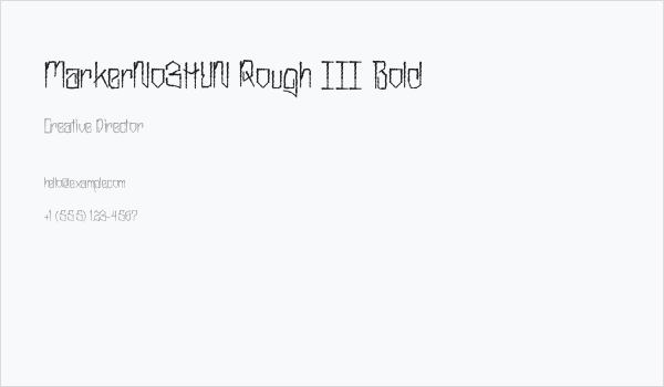 MarkerNo3HUN Rough III Bold Business Card