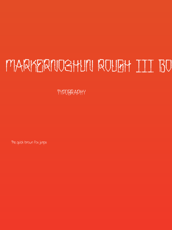 MarkerNo3HUN Rough III Bold Poster