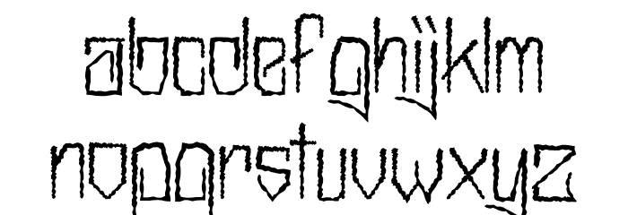 MarkerNo3HUN Rough III Bold Font LOWERCASE