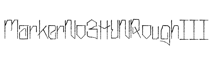 MarkerNo3HUN Rough III  font caratteri gratis