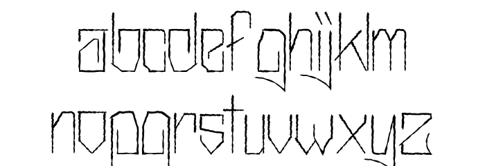MarkerNo3HUN Rough III Font LOWERCASE