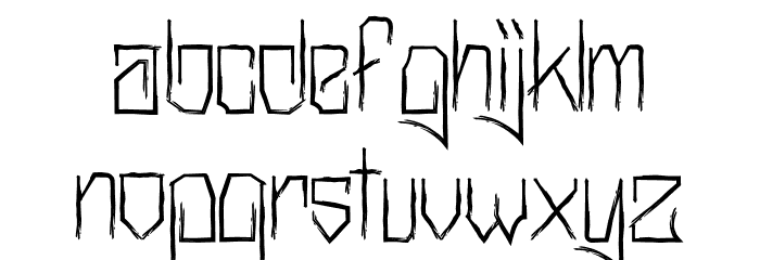 MarkerNo3HUN Rough II Font LOWERCASE