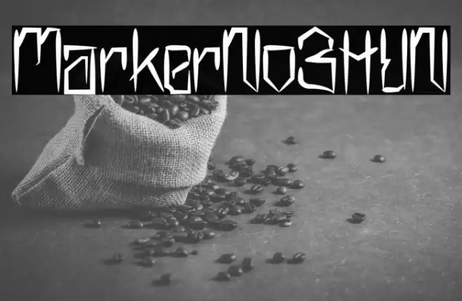 MarkerNo3HUN Font examples