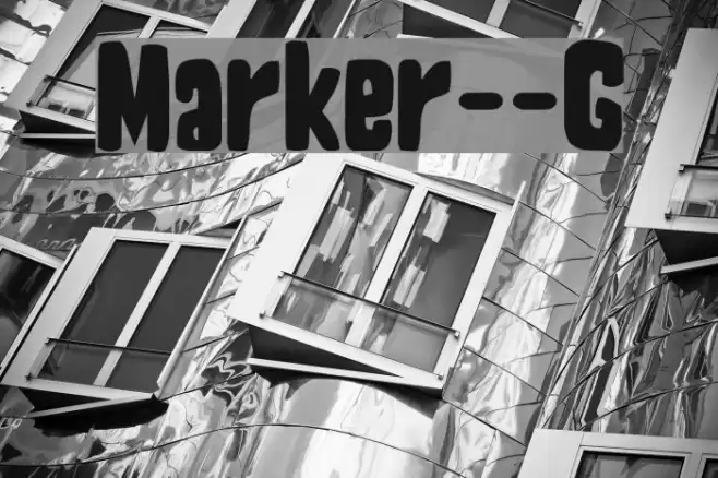 Marker__G Font examples