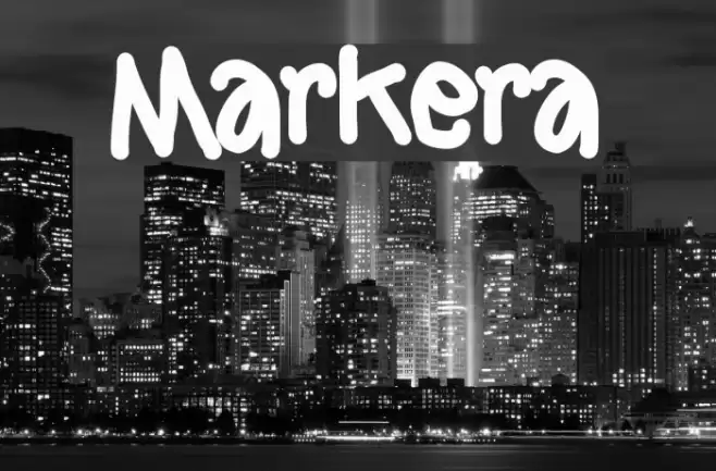 Markera Font examples