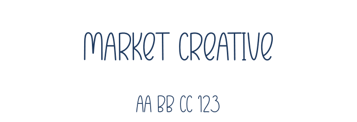 Market Creative Font Preview