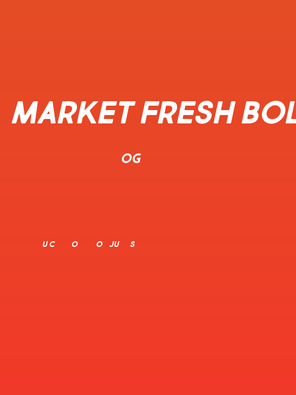 Market Fresh Bold All Caps Italic Poster