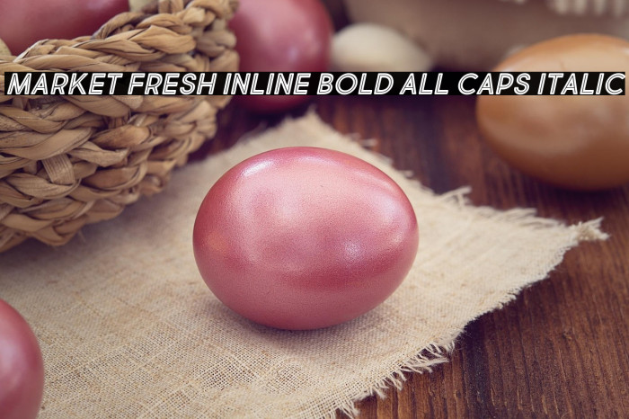 Market Fresh Inline Bold All Caps Italic Example 2