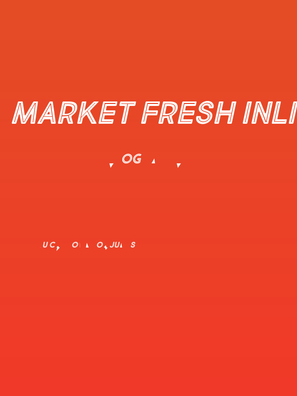 Market Fresh Inline Bold All Caps Italic Poster