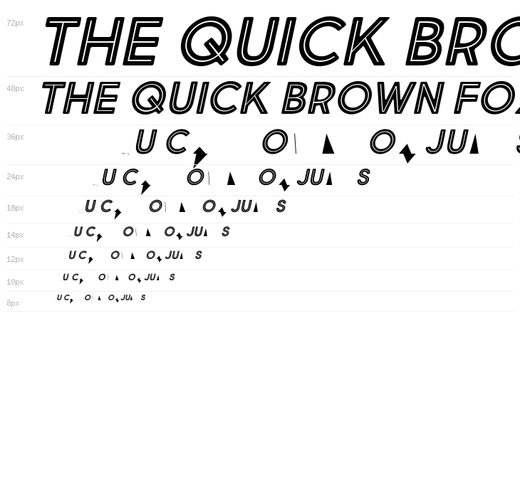 Market Fresh Inline Bold All Caps Italic Waterfall