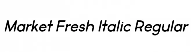 Market Fresh Italic Regular  Frei Schriftart Herunterladen