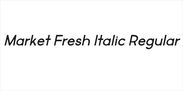 Market Fresh Italic Regular Logo