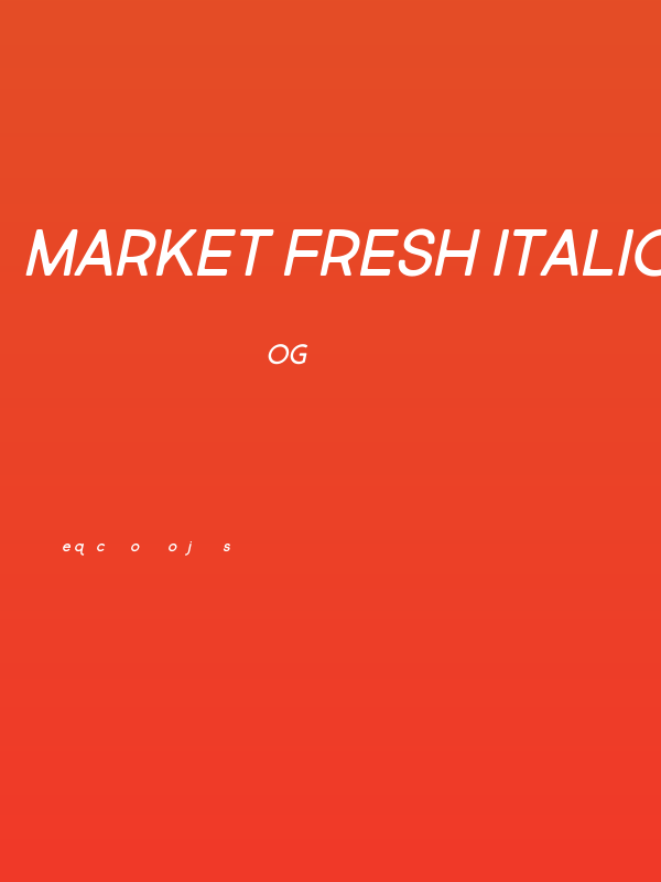 Market Fresh Italic Regular Poster
