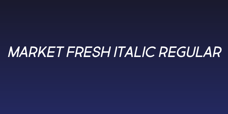 Market Fresh Italic Regular Social Header