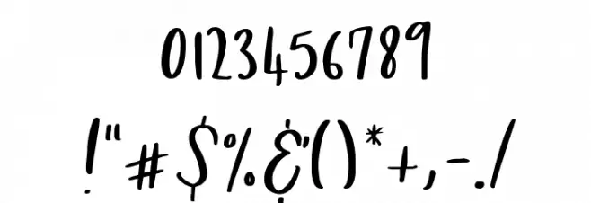 Market Saturday Font OTHER CHARS