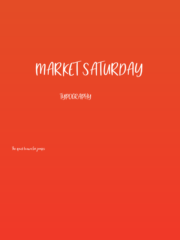 Market Saturday Poster