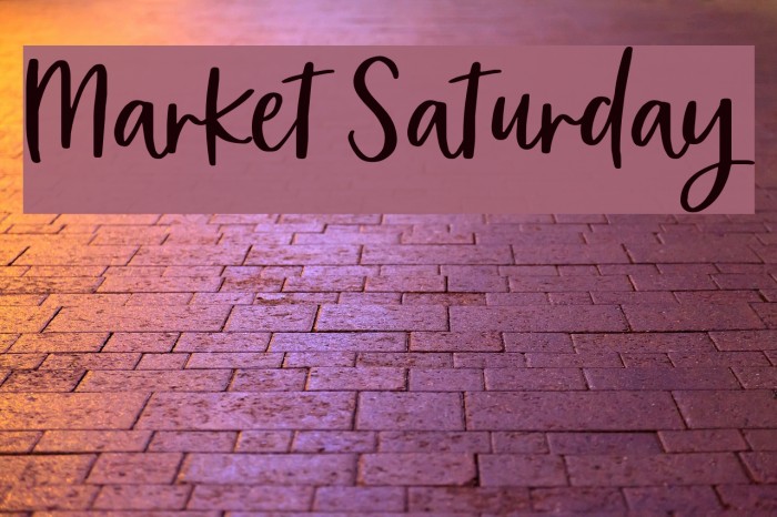 Market Saturday Font examples