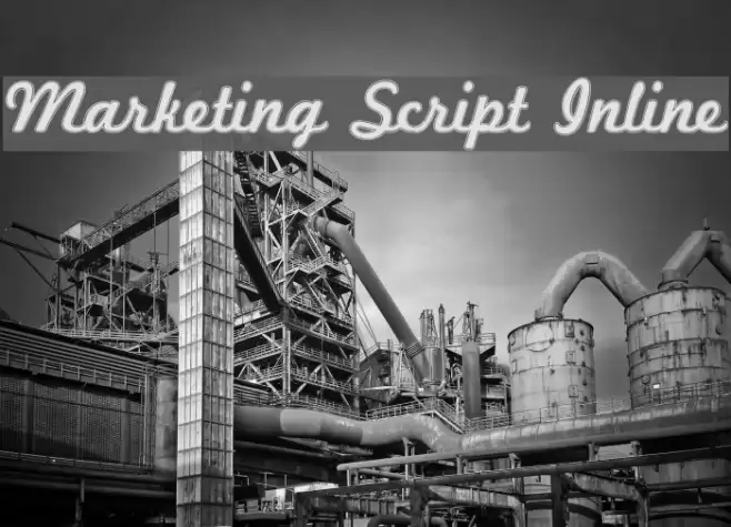 Marketing Script Inline Font examples