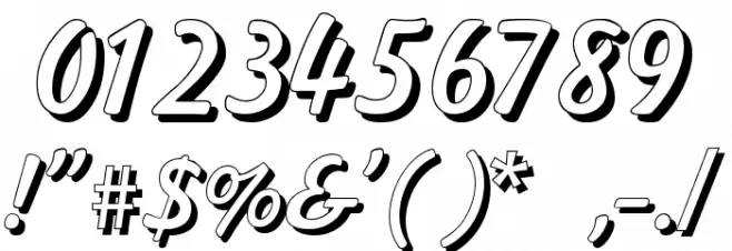 Marketing Script Shadow Font OTHER CHARS