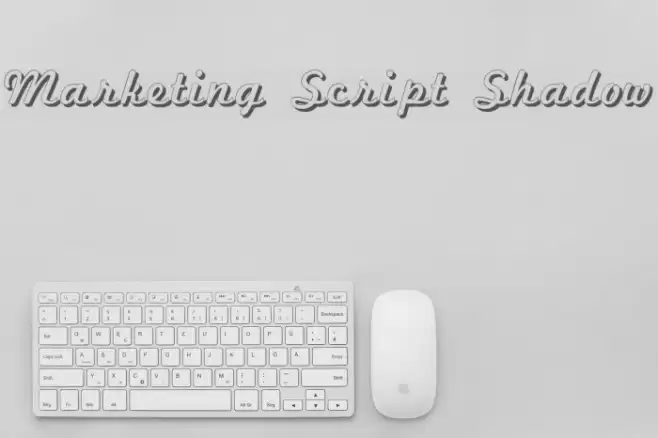Marketing Script Shadow Font examples